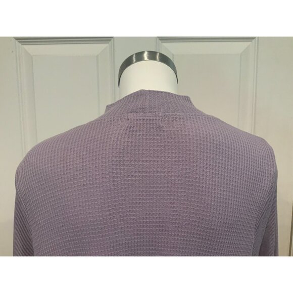t. La Anthropologie Light Purple Waffle Knit Mock Neck Shirt, Size Small - Picture 7 of 8